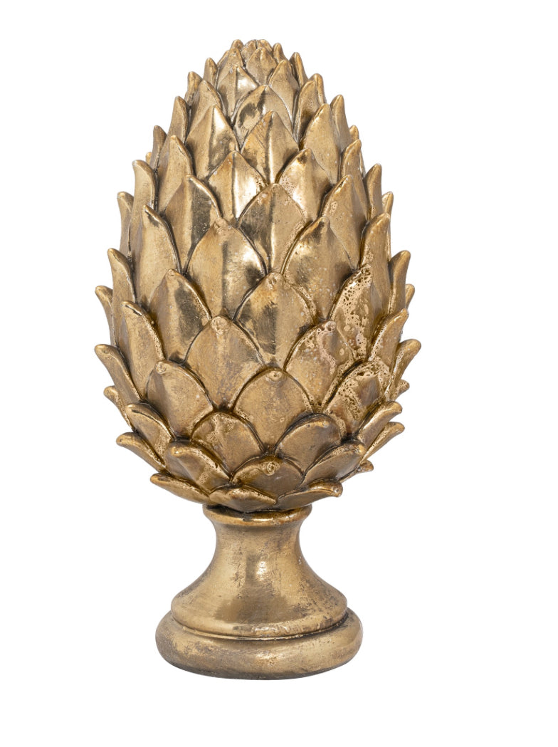 Tall Gold Pinecone Finial