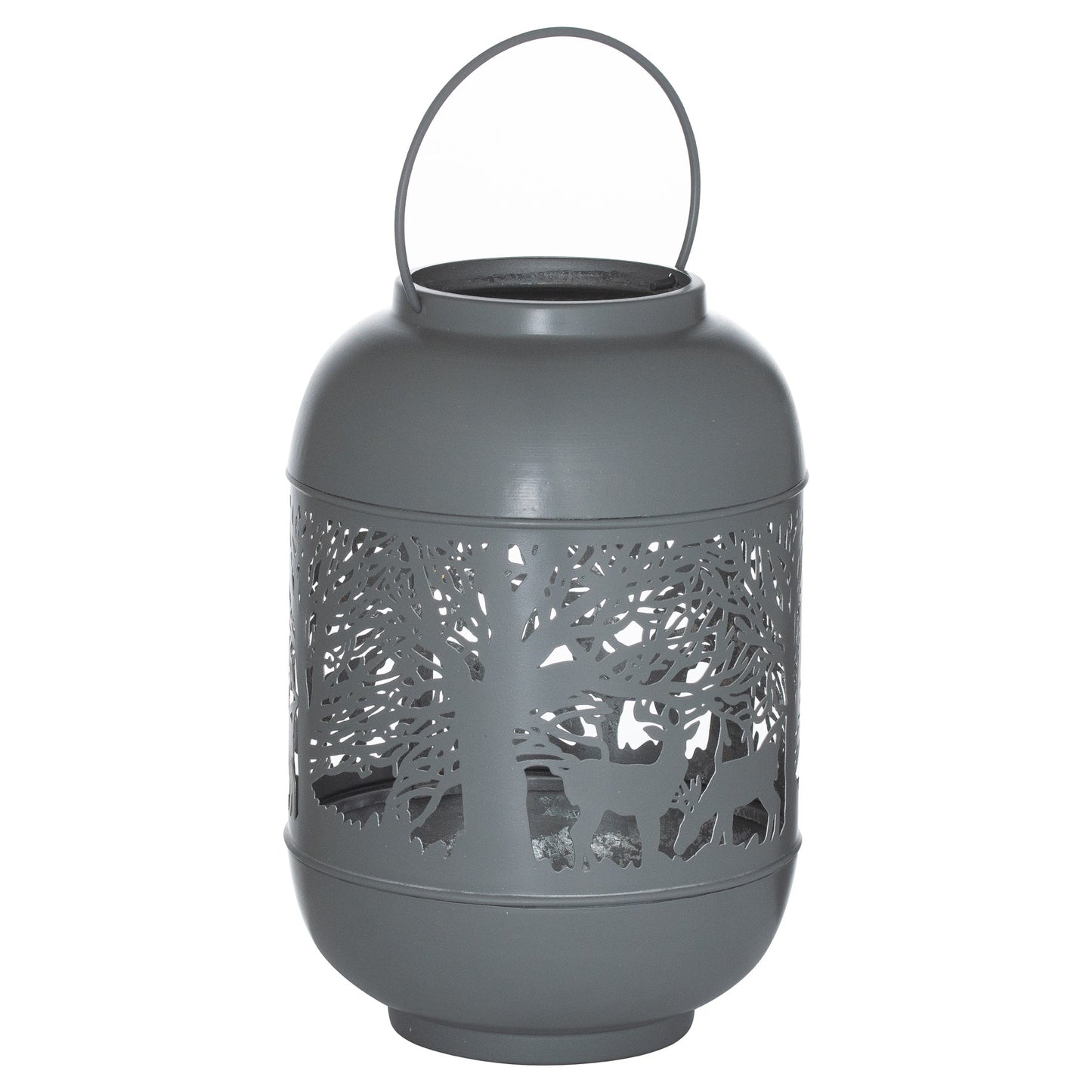 Large Silver and Grey Glowray  Dome Forest Lamp