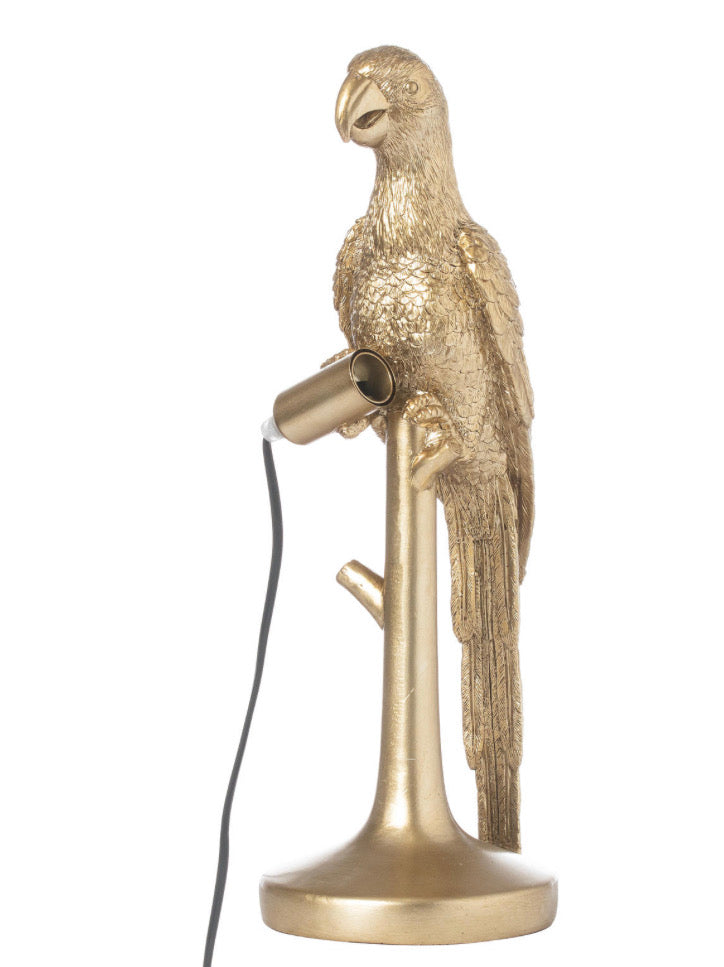 Percy The Parrot Gold Table Lamp