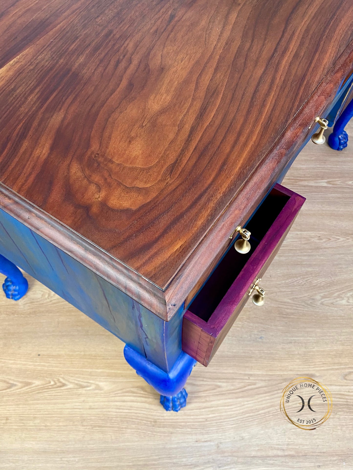 Antique Rosewood Lion claw Dressing Table Desk - Unique Home Pieces