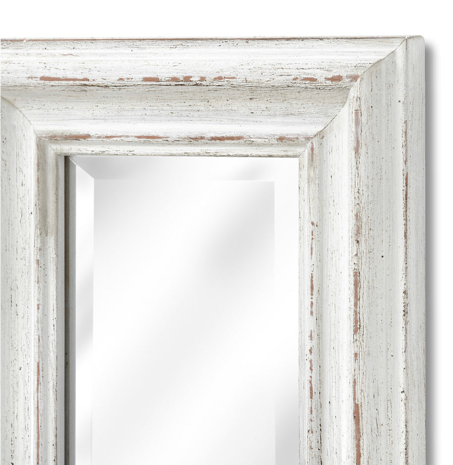 Modern Antique white Narrow Wall Mirror