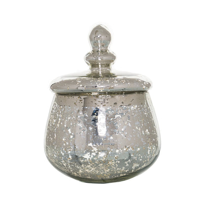 Small Silver Bulbous Jar