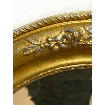 Antique Victorian Oval Bevel Edge Mirror Gold Finish - Unique Home Pieces
