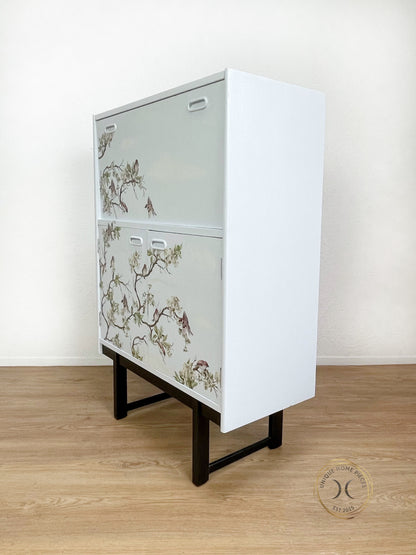 Turnidge Painted Cocktail Cabinet/ Dry Bar/ Drinks Prep Station - Unique Home Pieces