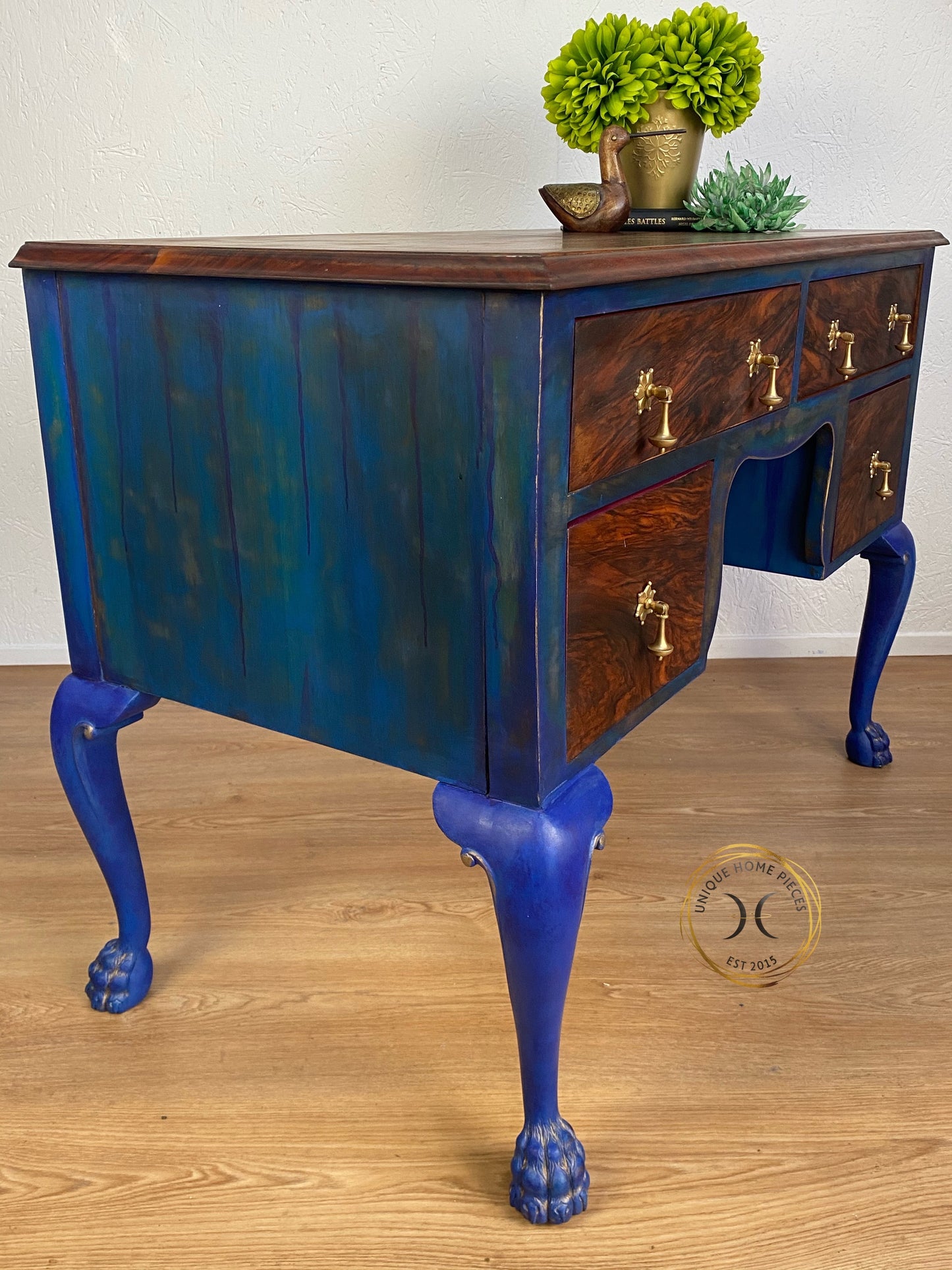 Antique Rosewood Lion claw Dressing Table Desk - Unique Home Pieces