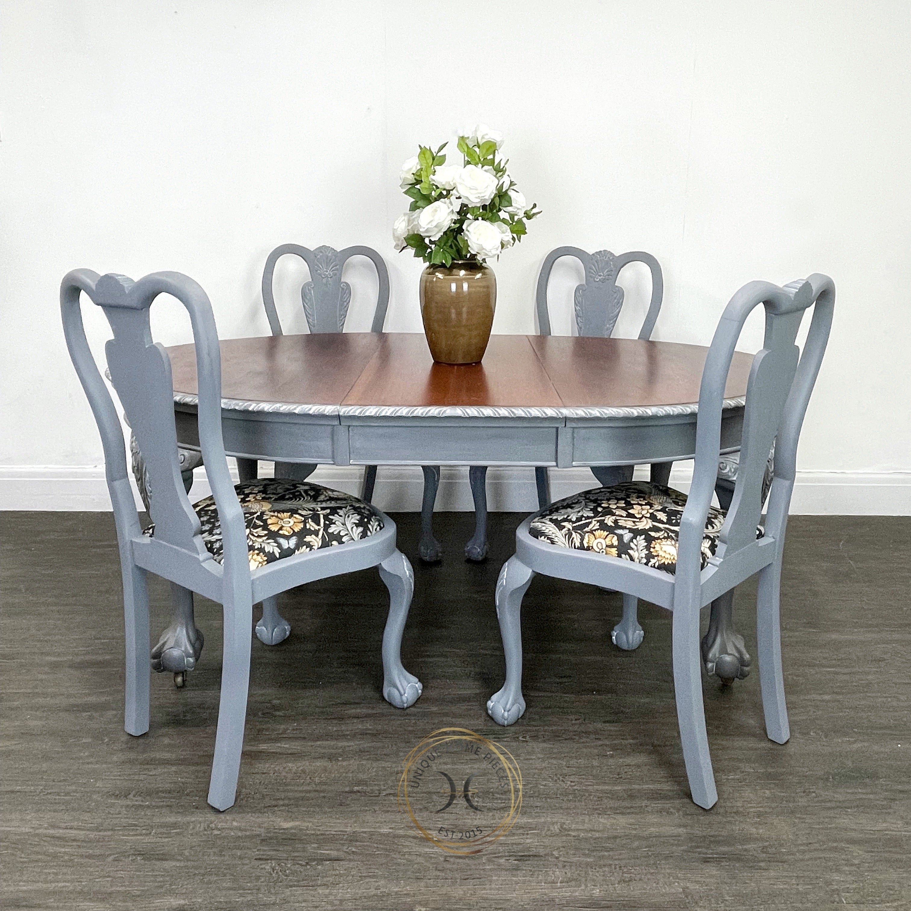 Antique mahogany clearance table and chairs