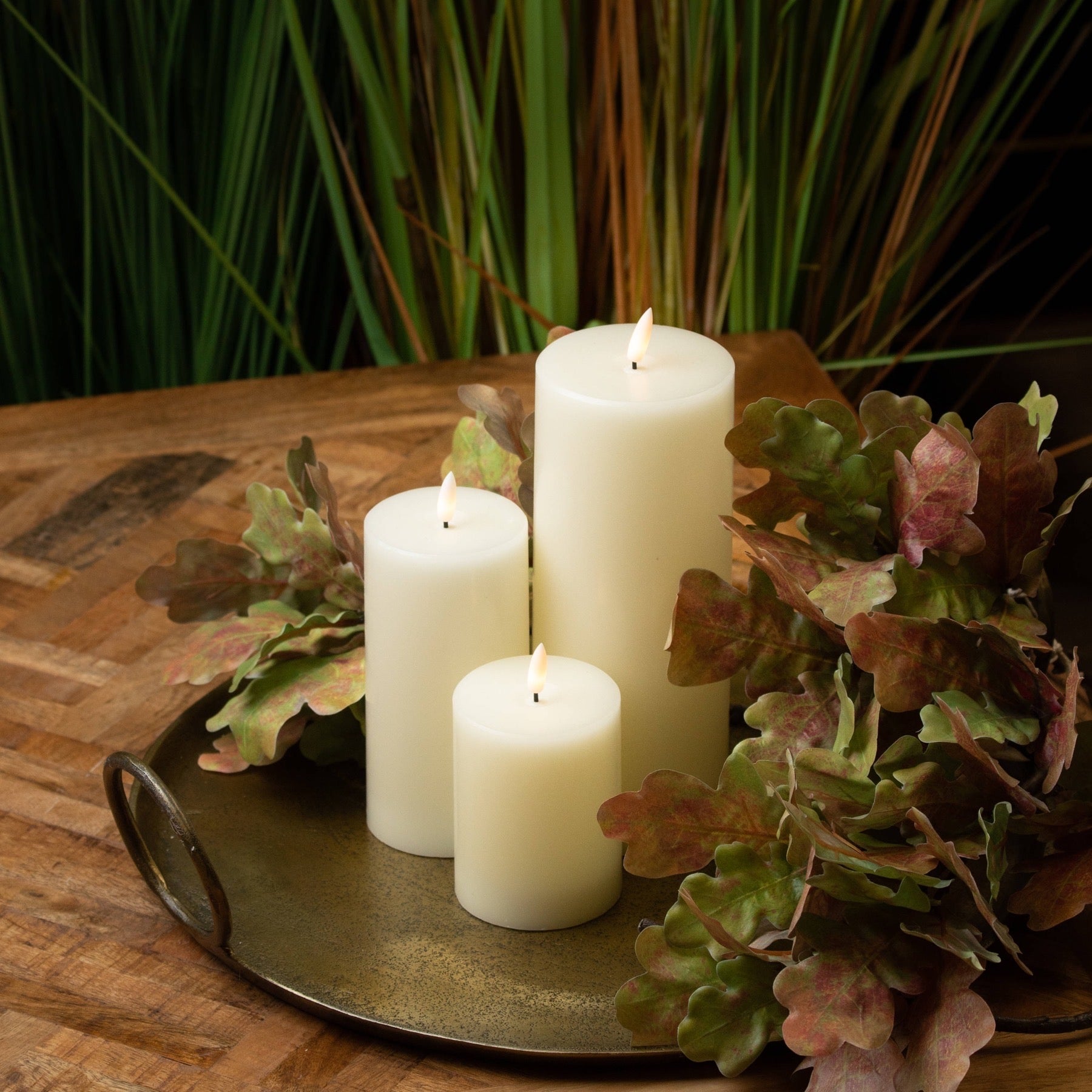Luxe Collection Natural Glow 3x8 LED White Candle - Unique Home Pieces