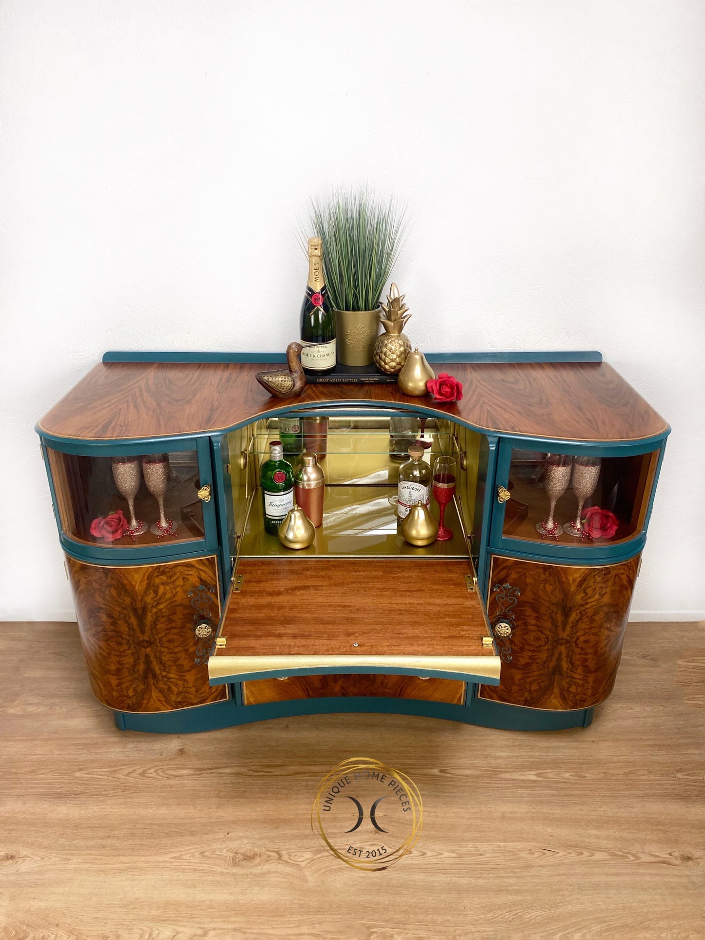 Beautility Walnut Cocktail Cabinet/Bar/Drinks Cabinet - Unique Home Pieces