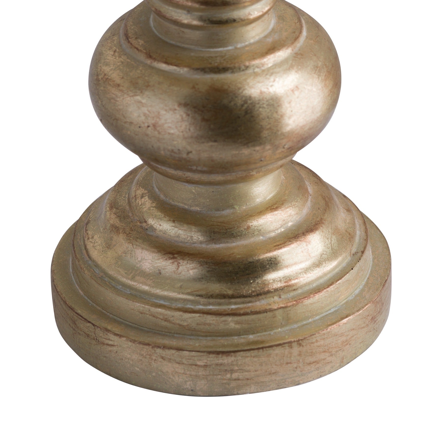 Antique Brass Effect Squat Candle Holder - Unique Home Pieces