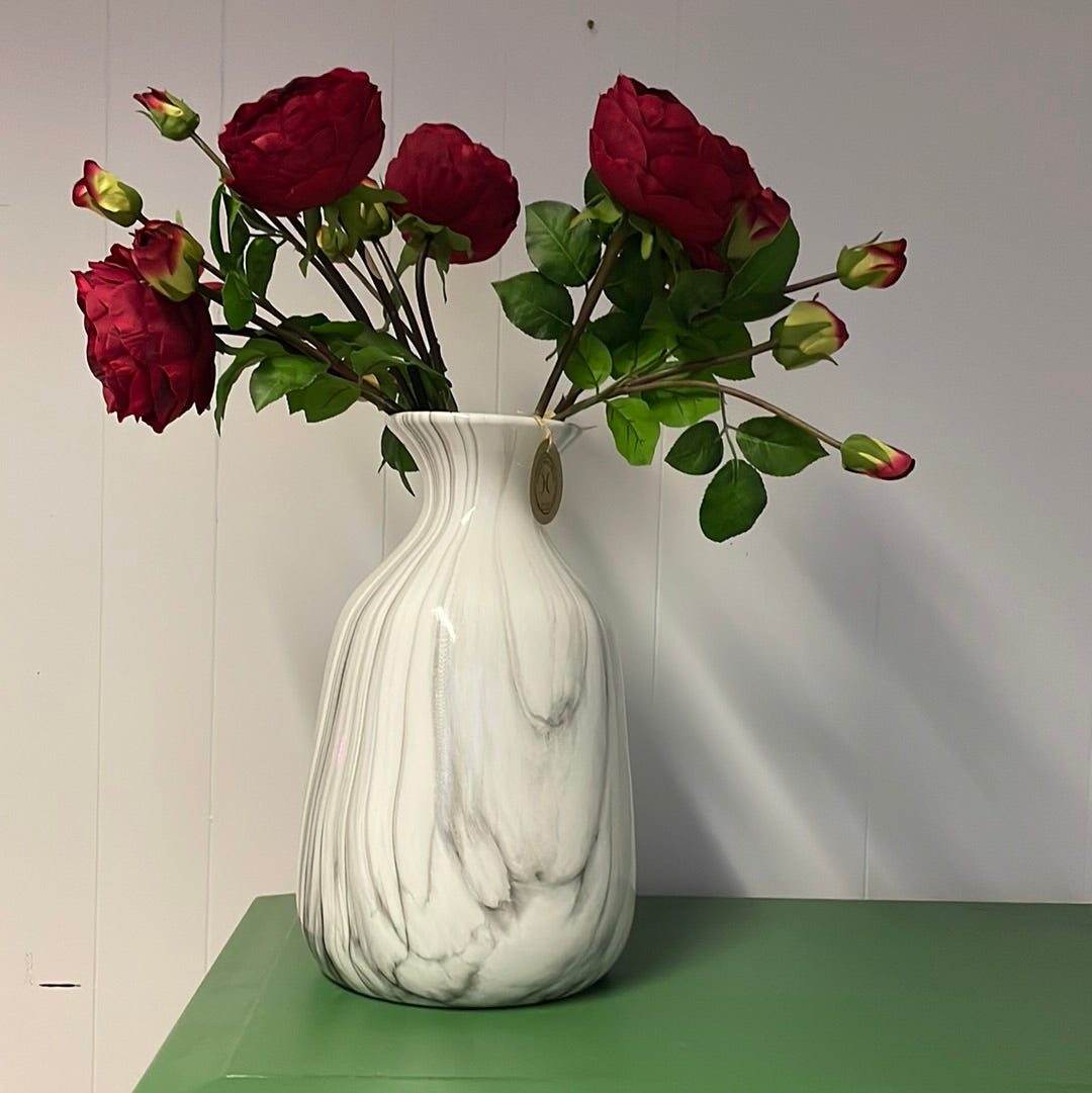 Marble Ellipse Vase - Unique Home Pieces