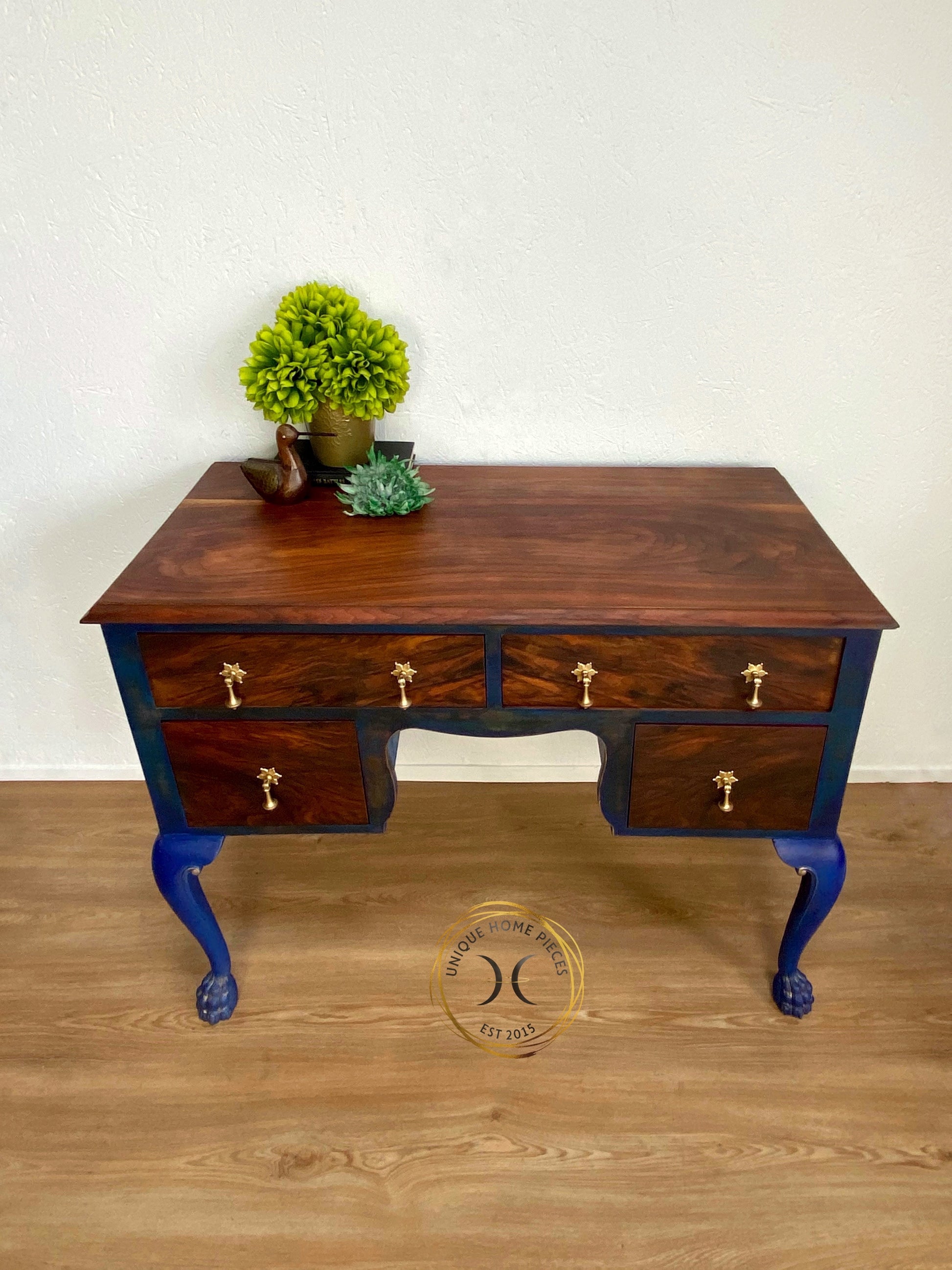 Antique Rosewood Lion claw Dressing Table Desk - Unique Home Pieces
