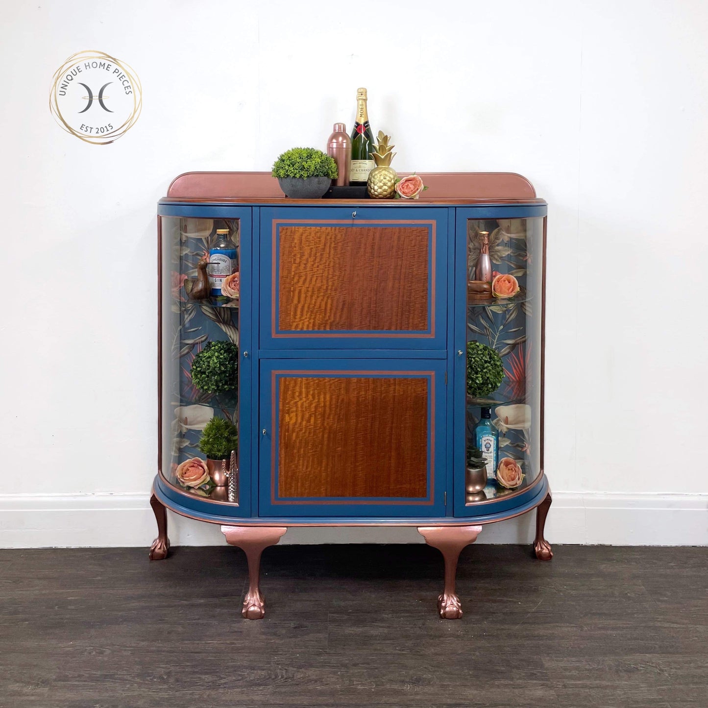 Art Deco Cocktail Cabinet, Drinks Bar, Display Cabinet