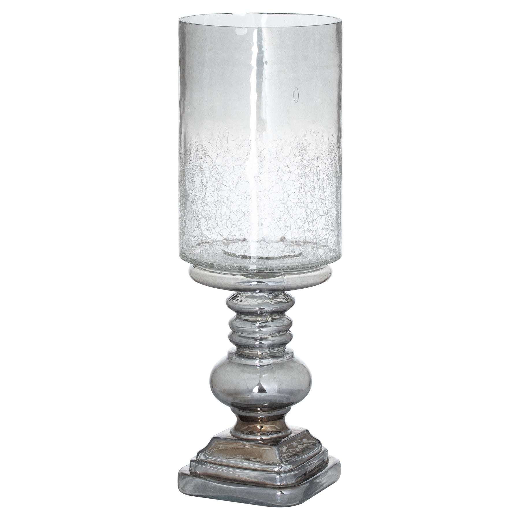 Smoked Midnight  Glass Candle Holder - Unique Home Pieces