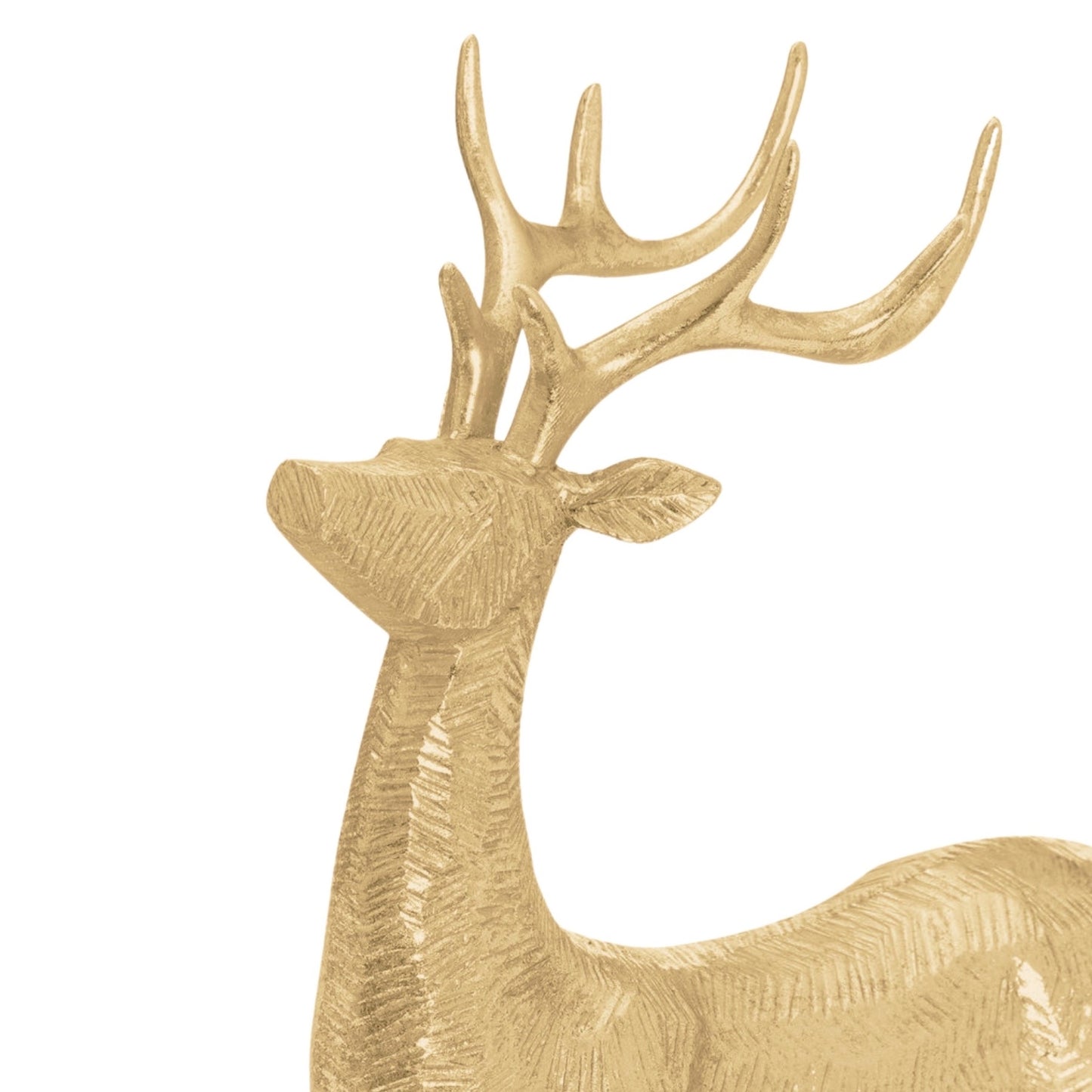 Decorative Gold Sitting Deer - Unique Home Pieces